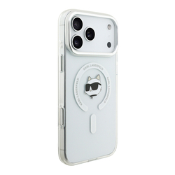 Lagerfeld для iPhone 17 Pro Max чехол IML NFT Choupette Head Metal camera Hard White (MagSafe)