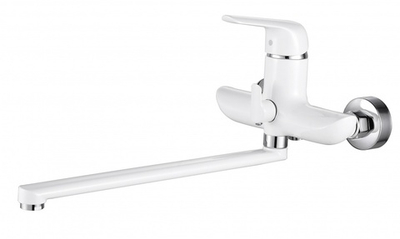 24041-F Смеситель одно. для ванны (БЕЛЫЙ) "GANZER"  (6/1шт)