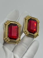 Клипсы с красными вставками