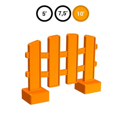 Элемент заборчика оранжевый для GigaBloks