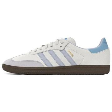 Кроссовки adidas originals SAMBA OG для скейтборда Низкие Белые и синие Юнисекс