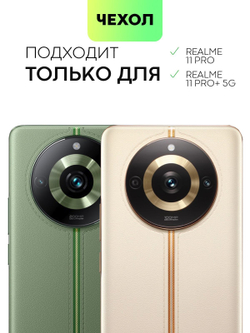 Чехол BROSCORP для Realme 11 Pro;Realme 11 Pro+ 5G (арт. RM-11PRO-TPU-01-TRANSPARENT)