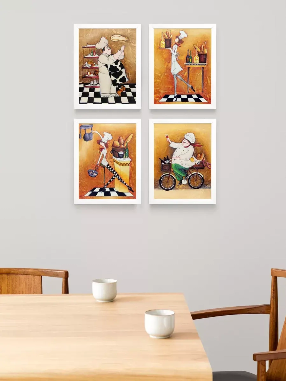 Картины на стену интерьерные 21*27 см 4 шт.