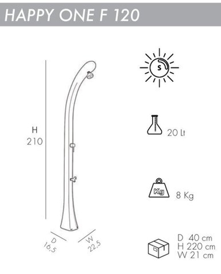 Душ солнечный Arkema Happy One F 120, фиолетовый