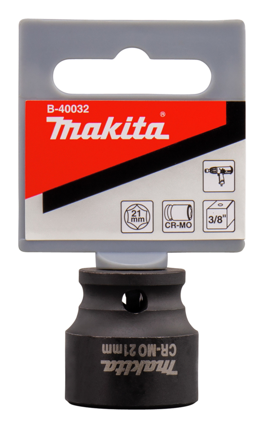 Торцовая головка 21x30 мм Makita B-40032 3/8\" 21 x 30 мм CR-MO