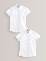 Рубашка школьная с коротким рукавом Next 480-780, 2 шт., Белый