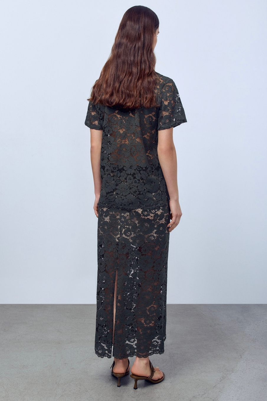 Юбка-макси из кружева