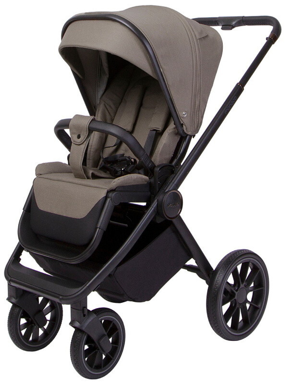 Детская коляска Peppy Monaco 3 в 1 с автокреслом Verona Black Sandstone (песочный), рама черная