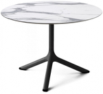 Столик ламинированный кофейный Scab Design Tripe, черный, белый мрамор Каррара