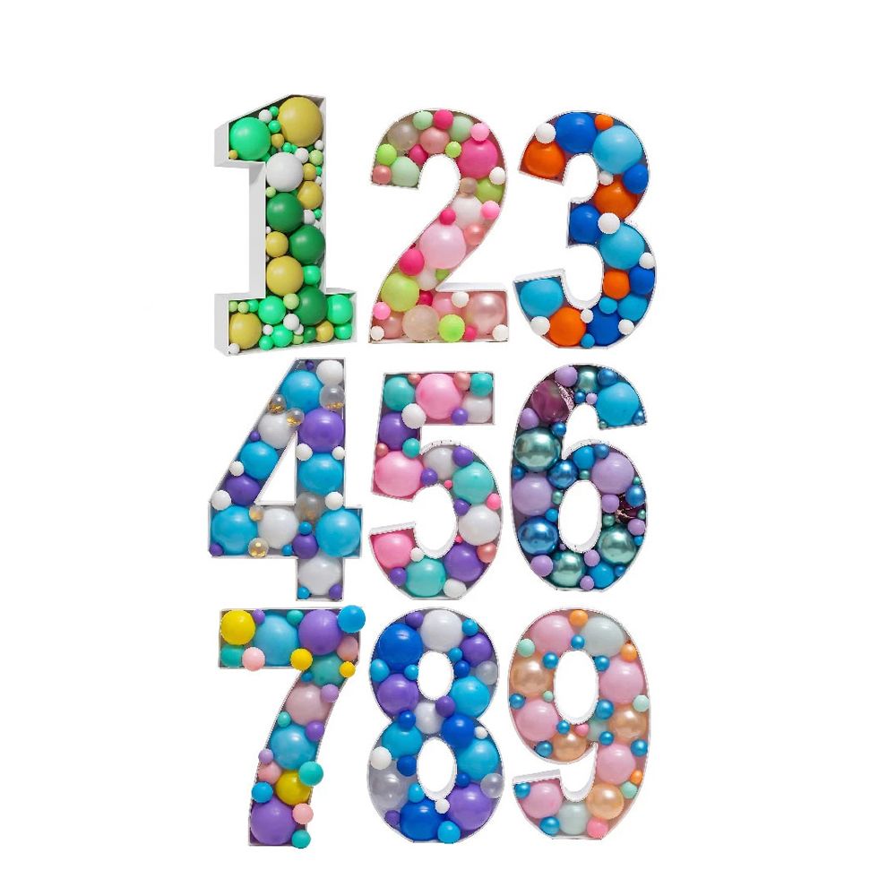 Каркас для аэромозаики Цифра 4, Белый, 100 см, 1 шт.