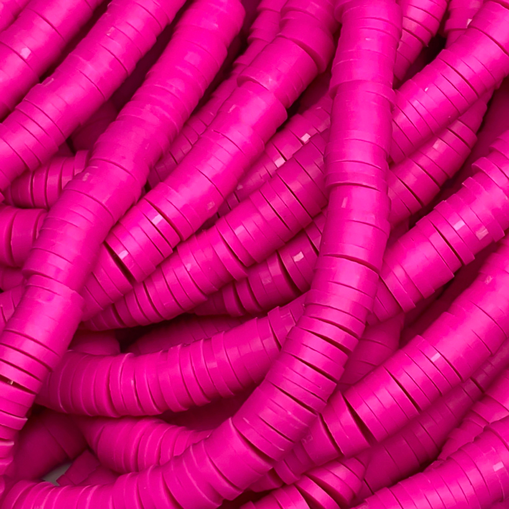 1317-м Нить каучуковых бусин 6 мм, малиновый