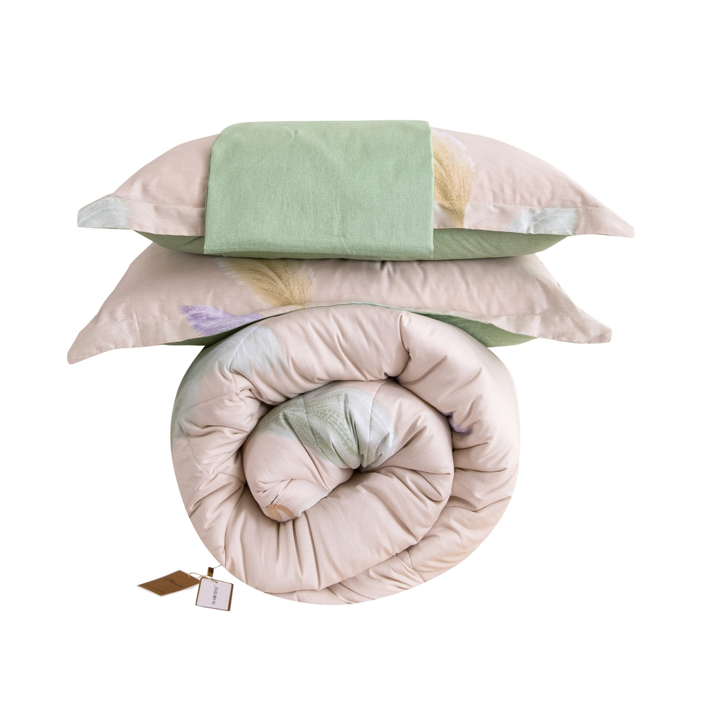 Комплект постельного белья Сатин с Одеялом 100% хлопок OB167