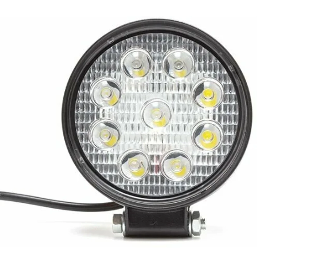 Фара передняя LED 12V 9x3W=27W круглая