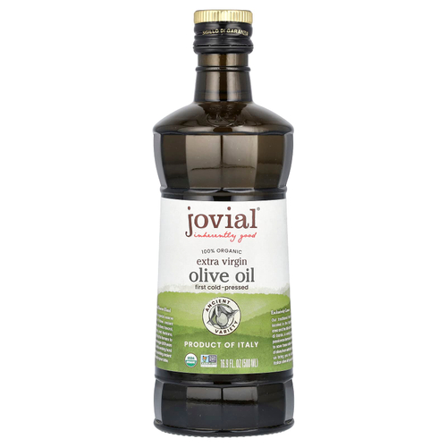 Jovial, 100% органическое оливковое масло холодного отжима, 500 мл (16,9 жидк. унц.)