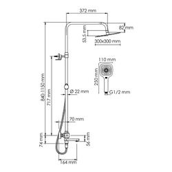 A199.118.065.010.CH Thermo Душевой комплект с термостатическим смесителем