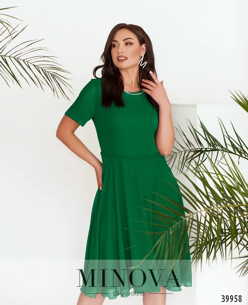Платье 3148B-зеленый Minova