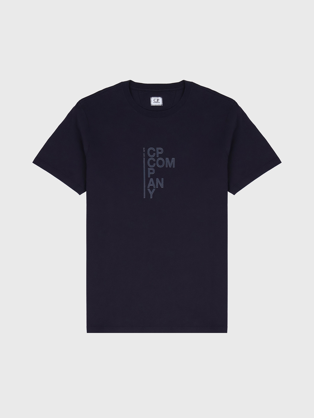 Футболка C.P. Company 30/1 Jersey Vertical Logo Navy
