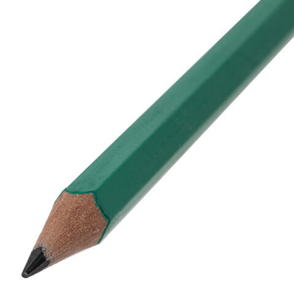 Карандаши чернографитные BRAUBERG НАБОР 12 шт., НВ, с резинкой, пластиковый зеленый корпус, 180678