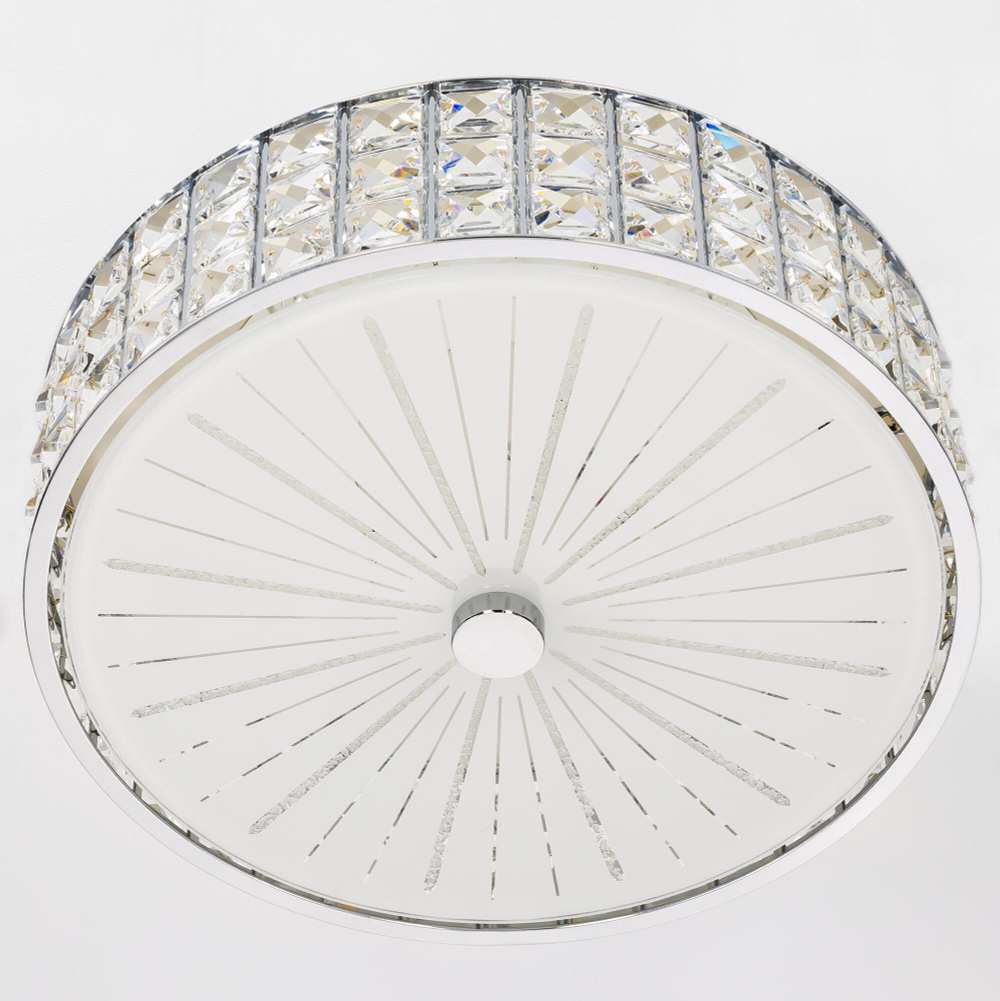 Citilux Портал CL32413G1 LED RGB Люстра хрустальная с пультом Хром