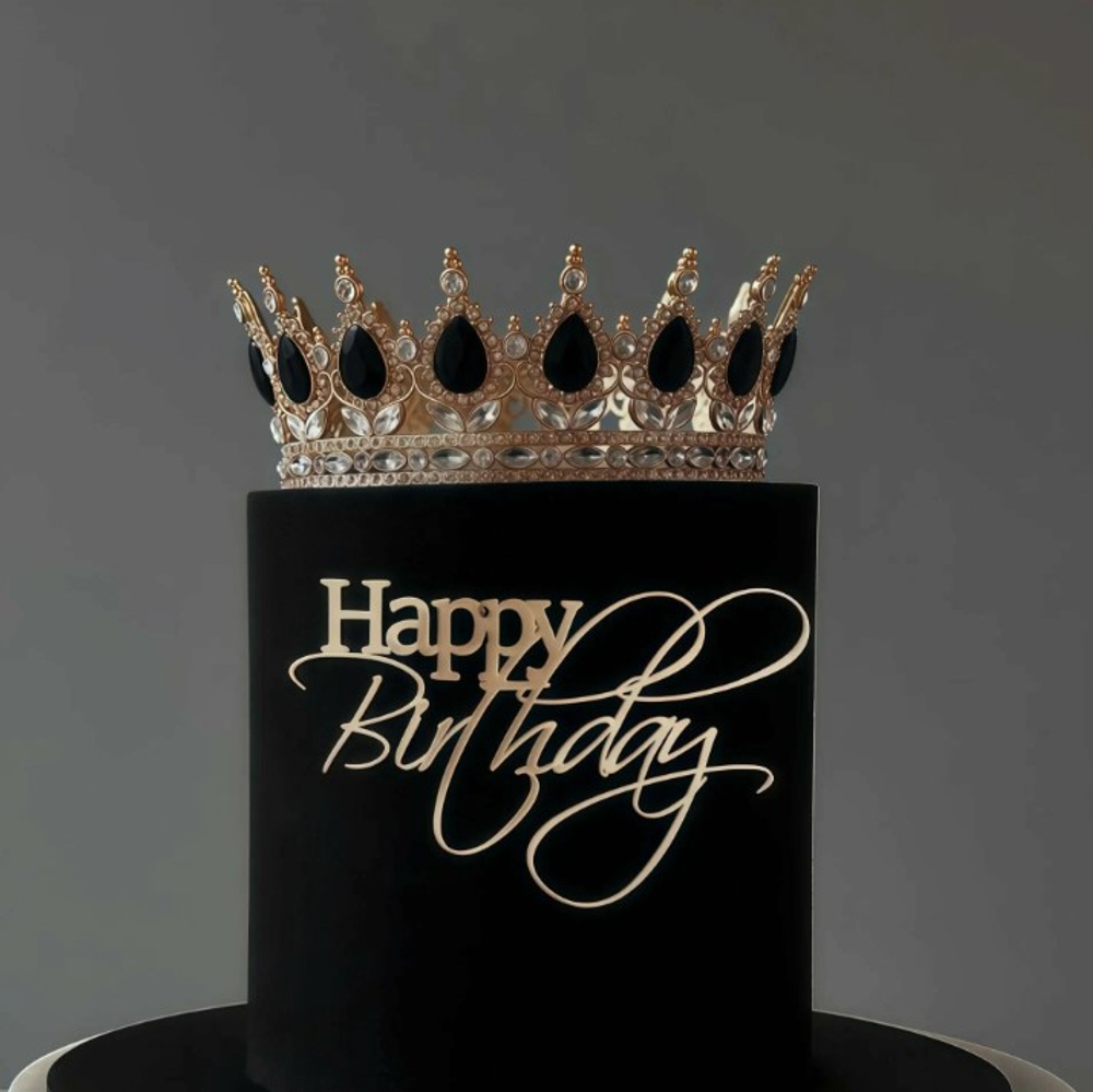 Надпись акриловая "Happy Birthday №29" золото.