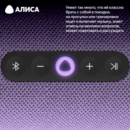 Умная портативная колонка Яндекс Станция Стрит с Алисой, фиолетовый
