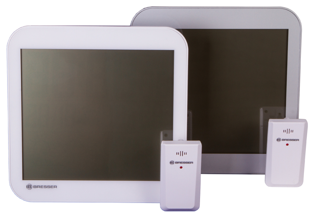 Часы настенные Bresser MyTime LCD, серебристые