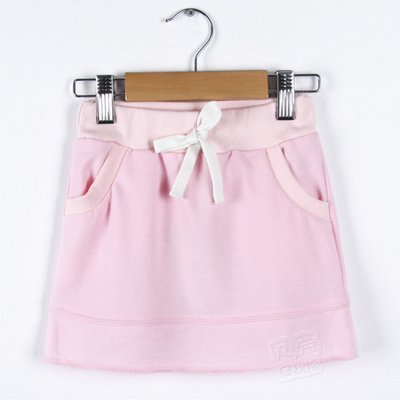 Юбка детская трикотажная на широком поясе с карманами