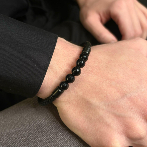 Мужской браслет с агатом