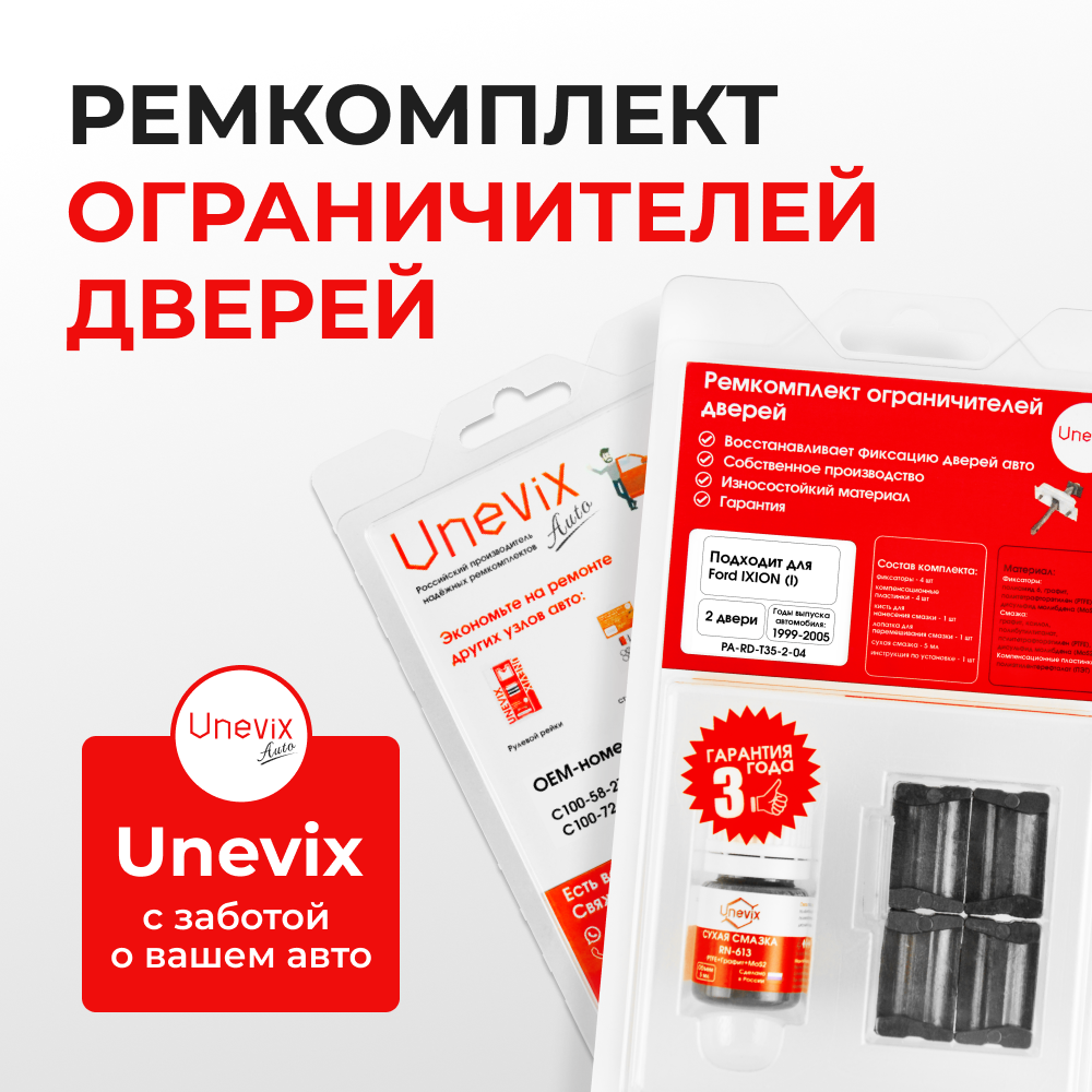 Ремкомплект ограничителей дверей Ford	IXION (I) (2 двери, тип 35) 1999-2005