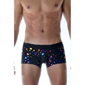 Мужские трусы боксеры черные с разноцветными пайетками Don Moris DM111803
