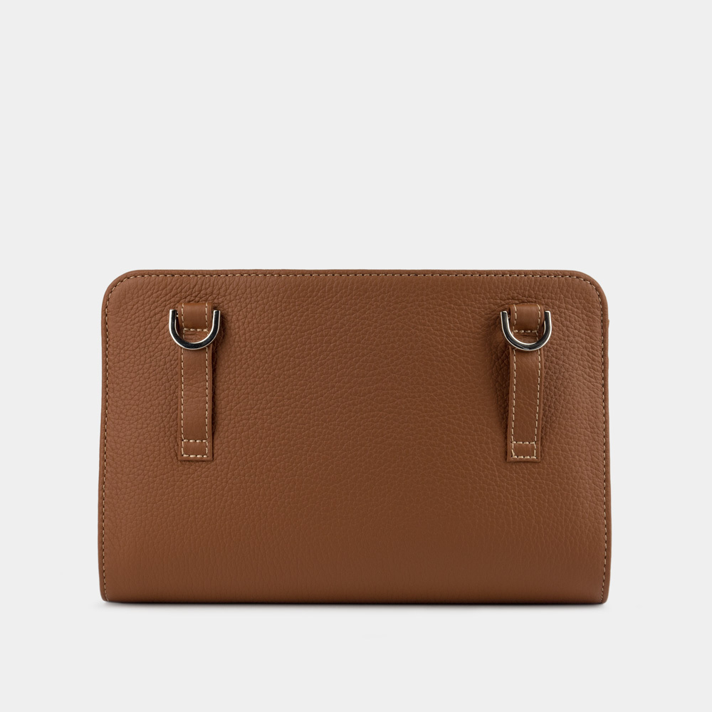 Женская сумка Emilie из кожи теленка цвета карамель