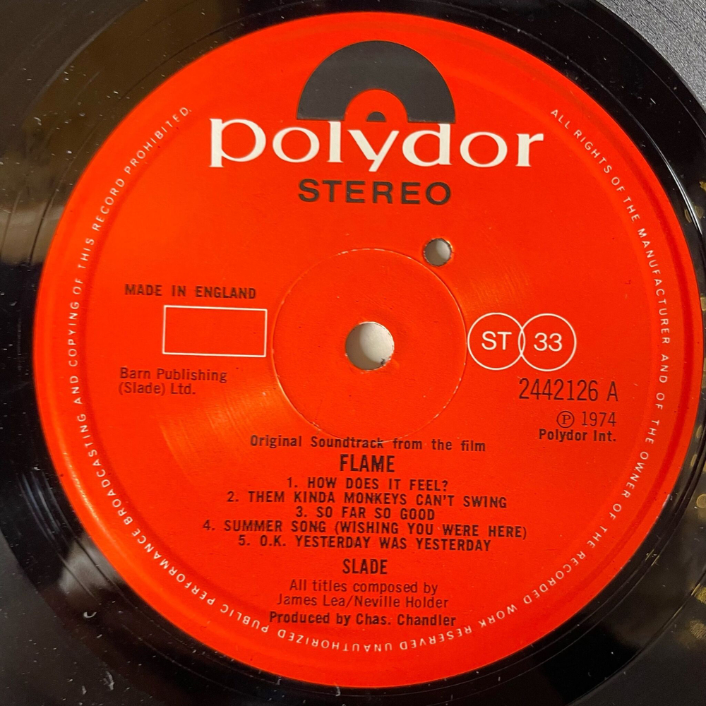 Винтажная виниловая пластинка LP Slade, Slade In Flame (UK 1974)