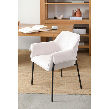 Кресло Berg Aline молочное