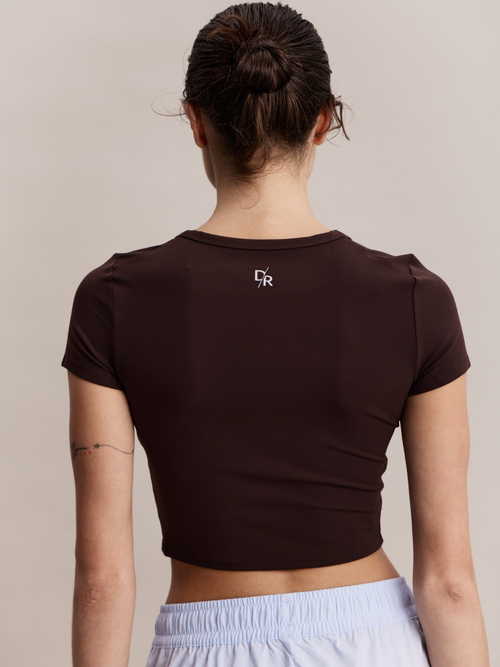 Футболка Jules Сropped Tee in Truffle