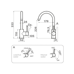 Смеситель Shinagawa 2 Plus-BE латунь/ваниль