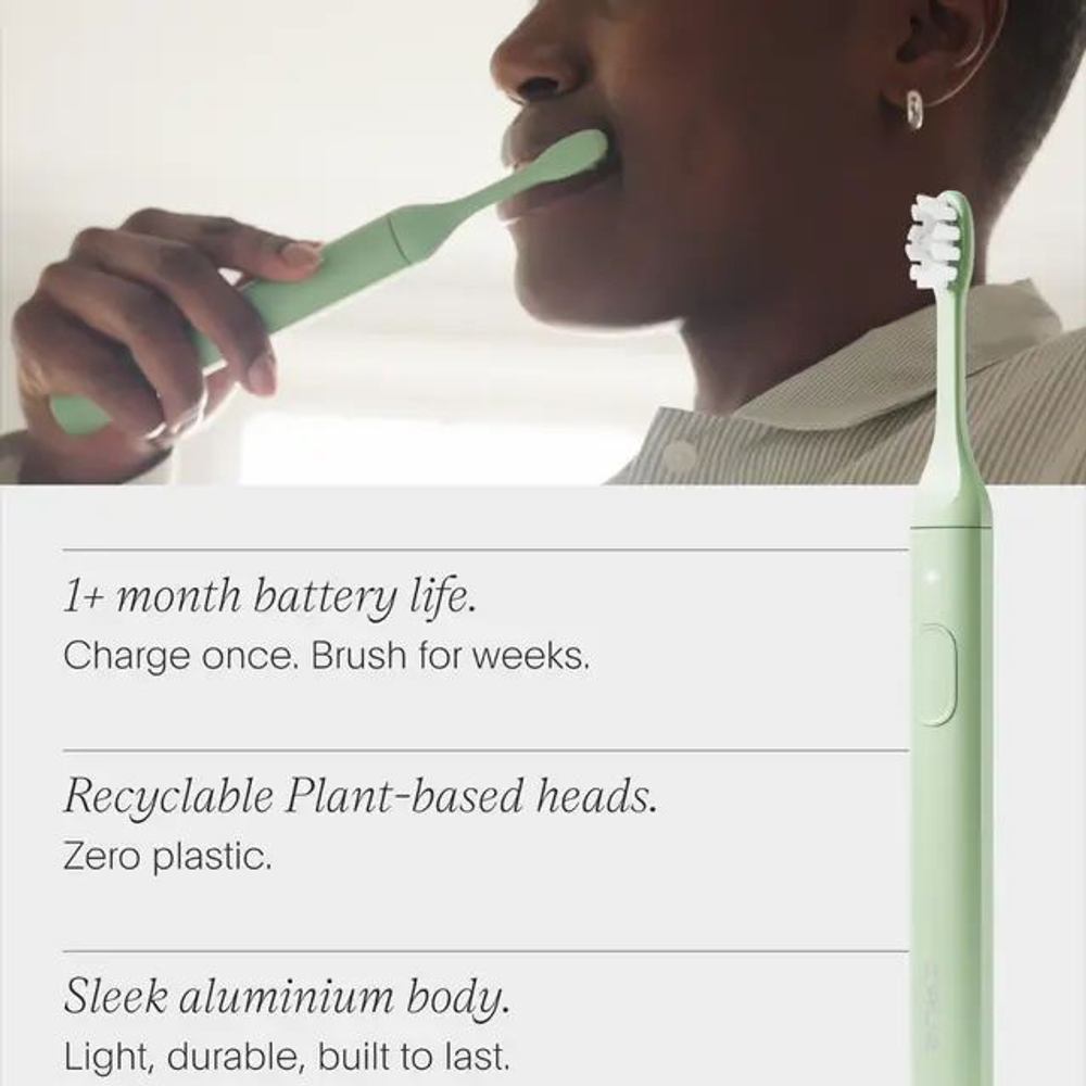 SURI Электрическая зубная щетка 2.0 Sonic Electric Toothbrush with UV Cleaning Travel Case, Winter Fern