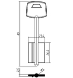 Заготовка сувальдного ключа 10610 ELP2D