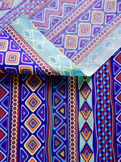 Ткань бязь плательная, рис. " Африканский орнамент", ширина 150 см, арт. 1032