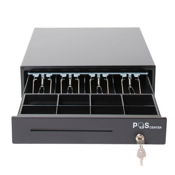 Денежный ящик POScenter 13МK 350x405x90, механический, PUSH, черный