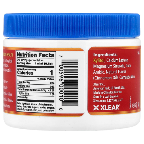 Xlear, Spry®, леденцы с корицей, 240 шт.