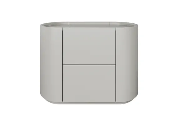 Тумба прикроватная Lagom 2 ящика ширина 60 см (серо-бежевый)