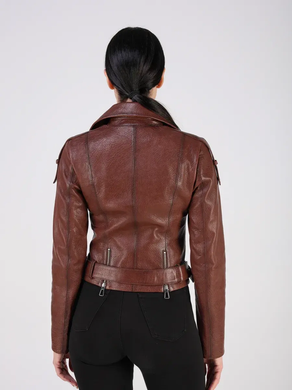 Кожаная куртка демисезонная косуха