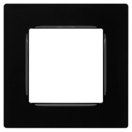 Рамка для розеток и выключателей ЭРА Серия 12 12-5201-06 на 1 пост, Классик, чёрный