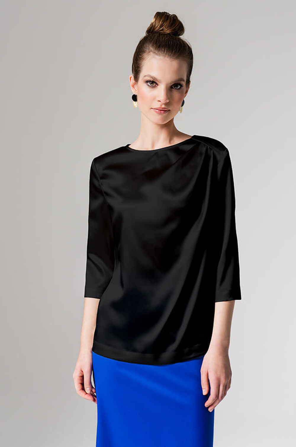 23163 Блузка женская (черный)