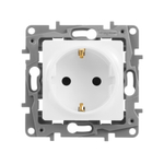 Розетка с заземлением со шторками 16А 250В белый ETIKA Legrand