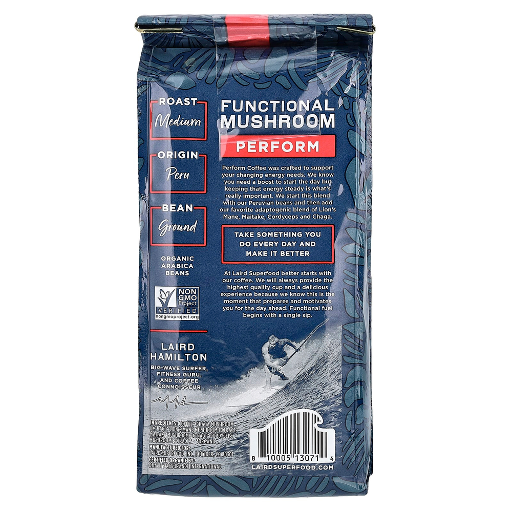 Laird Superfood, грибной кофе, молотый, средней обжарки, 340 г (12 унций)