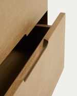 Прикроватная тумбочка Arelida из дуба со светло-коричневой отделкой, 65 x 50 см