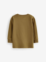 Лонгслив для мальчика Next 642-793, 3 шт., Белый, Кирпичный, Горчичный