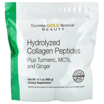 California Gold Nutrition, гидролизованные пептиды коллагена с куркумой, МСТ и имбирем, 400 г (14,1 унции)