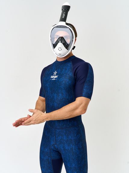 Маска полнолицевая Sargan Планета океан 2.0 белый/черный/черный